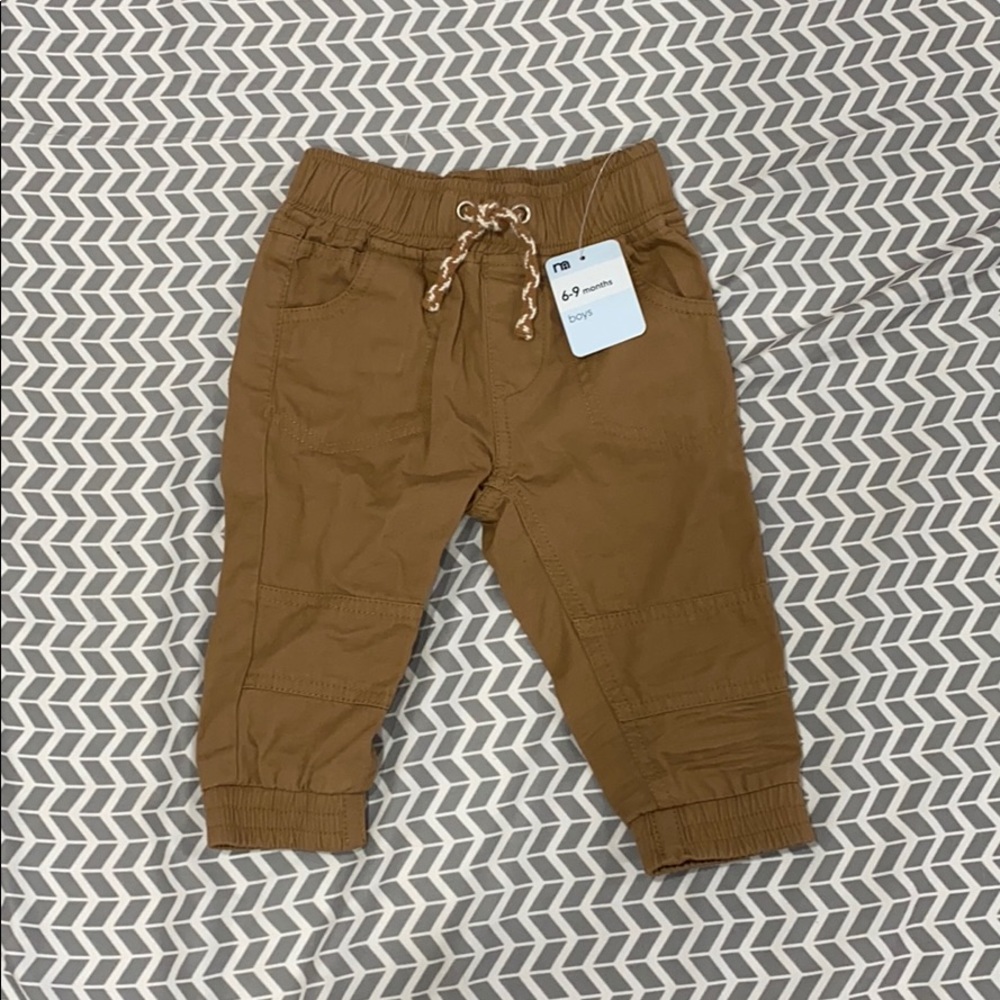NWT Boys Brown Utility Joggers